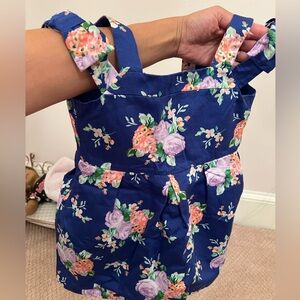 Janie and Jack blue floral dress size 3 girls